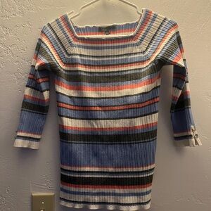 89th & Madison Striped Knit Top in Blue and Red